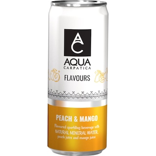 AQUA CARPATICA | Νερό Ανθρακούχο Ροδάκινο και Μάνγκο Κουτί 330ml