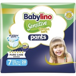 BABYLINO | Πάνες Βρακάκι Sensitive Pants Νο7 28 Τεμάχια