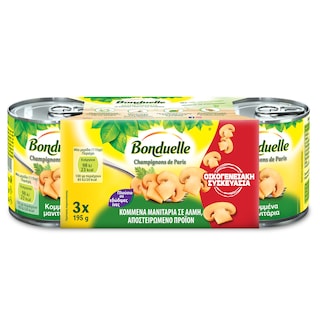 BONDUELLE | Μανιτάρια Κομμένα 3x115g