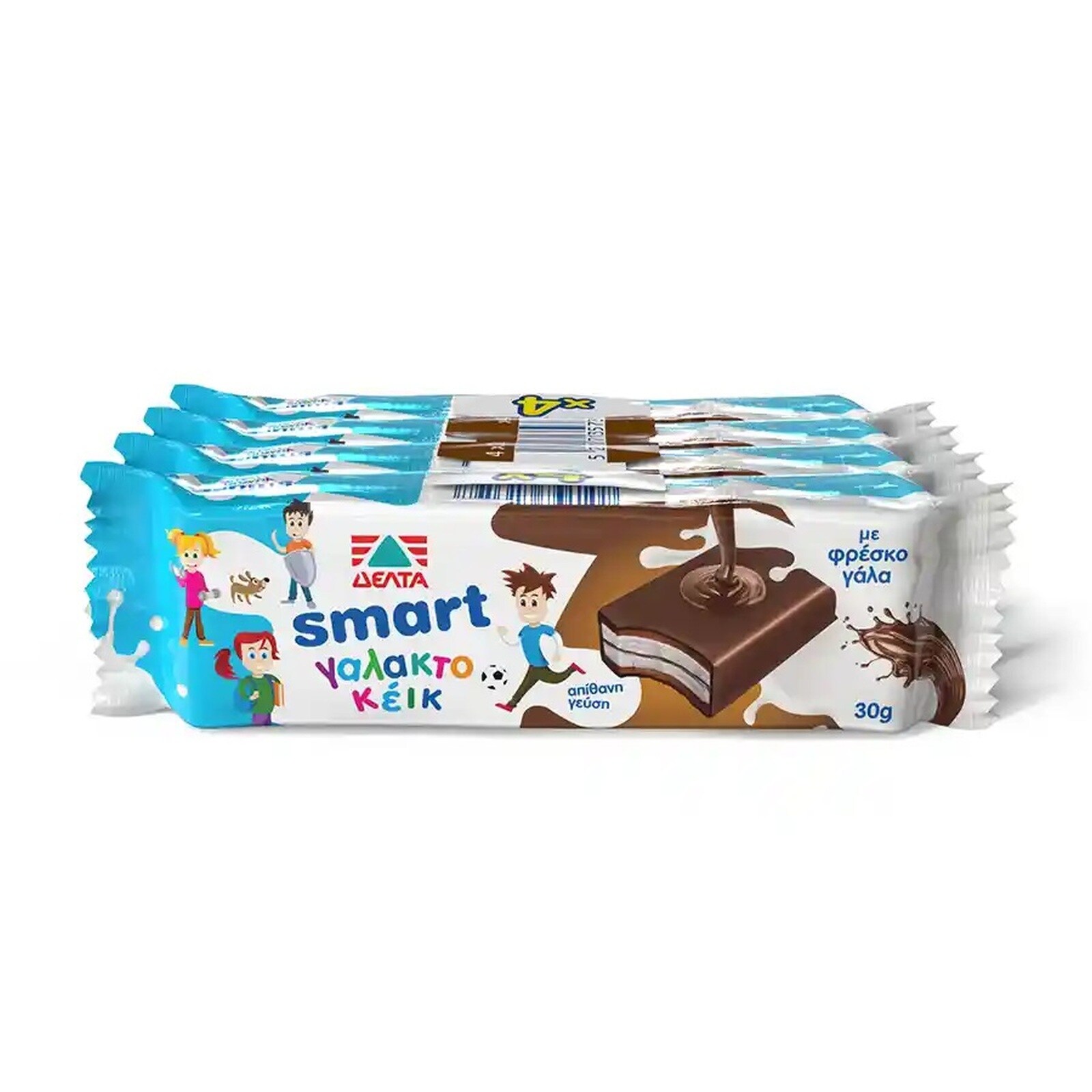 SMART Γαλακτοκέικ Σοκολάτα 4x30g