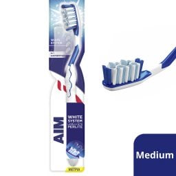 AIM | WHITE SYSTEM | Οδοντόβουρτσα White System Μέτρια 1 Τεμάχιο