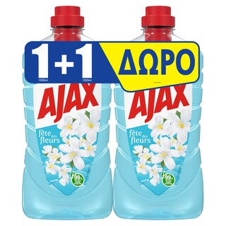 AJAX | Υγρό Καθαρισμού Fete Des Fleurs Γιασεμί 1lt 1+1 Δώρο