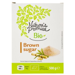 NATURES PROMISE BIO | Ζάχαρη Καστανή Bio 500g
