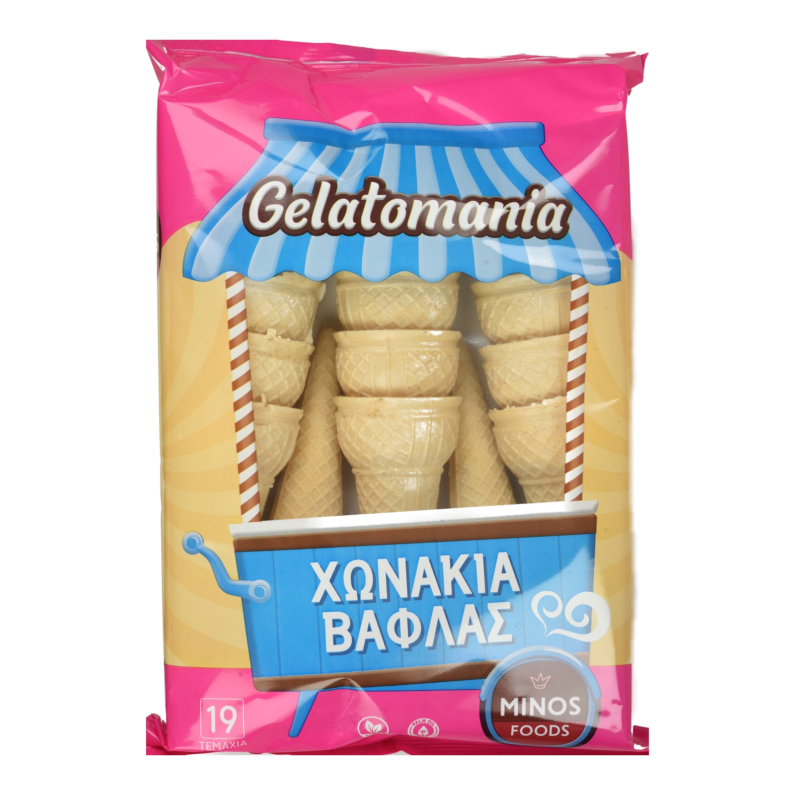 GELATOMANIA Χωνάκια Βάφλας Παγωτού 72g