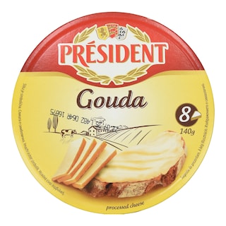 PRESIDENT | Τηγμένο Τυρί Gouda 8 Μερίδες 140g