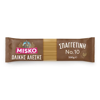 MISKO | Μακαρόνια Σπαγγετίνη Ολικής Άλεσης Νο10 500g