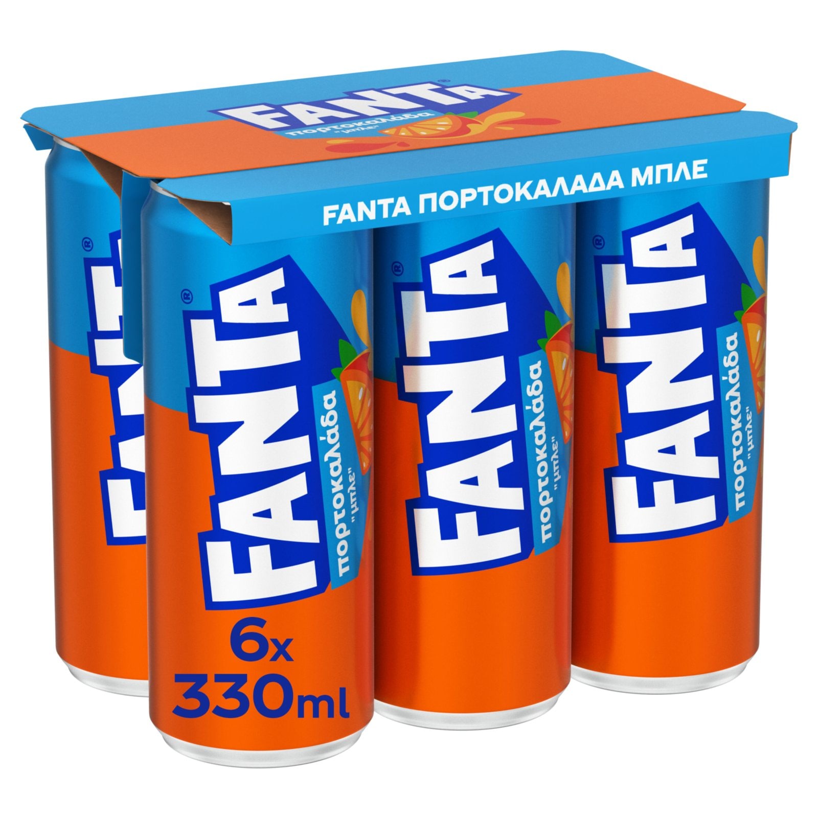 FANTA Πορτοκαλάδα Μπλε Κουτί 6x330ml