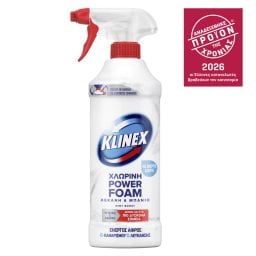 KLINEX | Αφρός Καθαρισμού Μπάνιου Power Foam Χλώριο 435ml