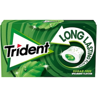 TRIDENT | SPLASH | Chewing Gum Long Lasting Spearmint 22g