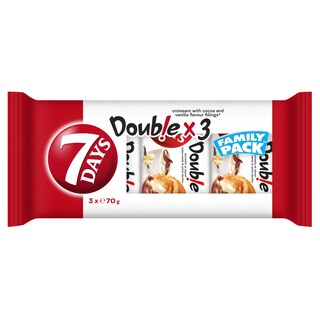 7DAYS | Κρουασάν Double Κακάο & Βανίλια 3x70g
