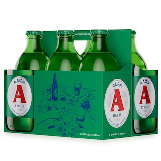 ΑΛΦΑ | Μπύρα Lager Retro Φιάλη 6x330ml