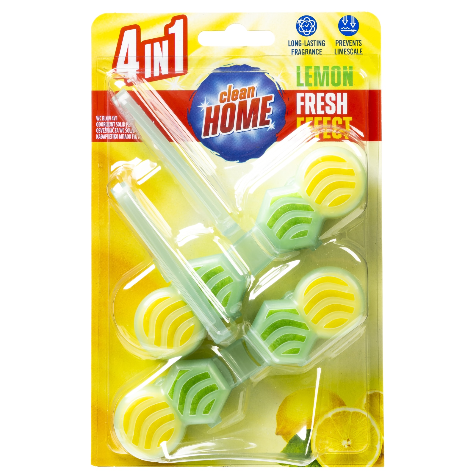 CLEAN HOME WC Block 4σε1 Λεμόνι 2x48g