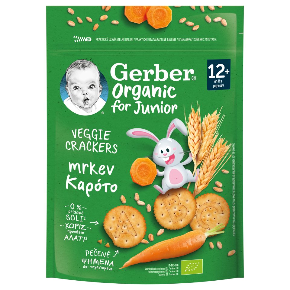 NESTLE Κράκερ Δημητριακών Gerber Bio Καρότο 100g