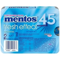 MENTOS | 45 MINUTES | Τσίχλες 45 Minutes Μέντα 18g