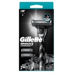 GILLETTE | Ξυριστική Μηχανή Mach3 Charcoal + 2 Ανταλλακτικά 1 Τεμάχιο