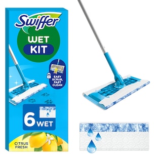 SWIFFER | Έτοιμη Σκούπα με 6 Υγρά Πανάκια Citrus Fresh 1 Τεμάχιο