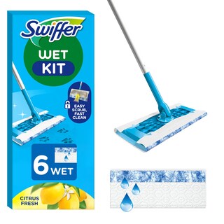 SWIFFER | Έτοιμη Σκούπα με 6 Υγρά Πανάκια Citrus Fresh 1 Τεμάχιο