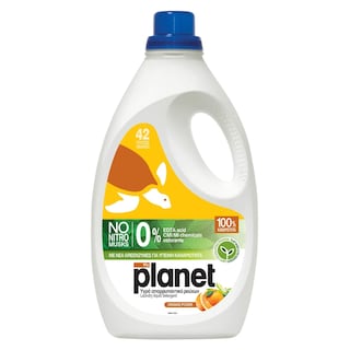 PLANET | Υγρό Πλυντηρίου Ρούχων Orange Power 42 Μεζούρες