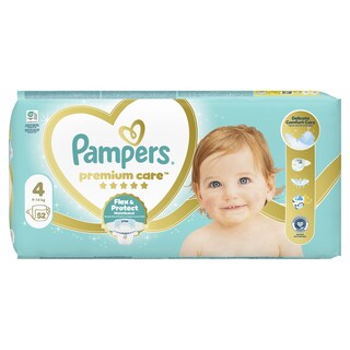 PAMPERS | Diapers Premium Care No4 52 Pieces