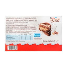 KINDER | Γκοφρέτα Kinder Crispy 5x34g