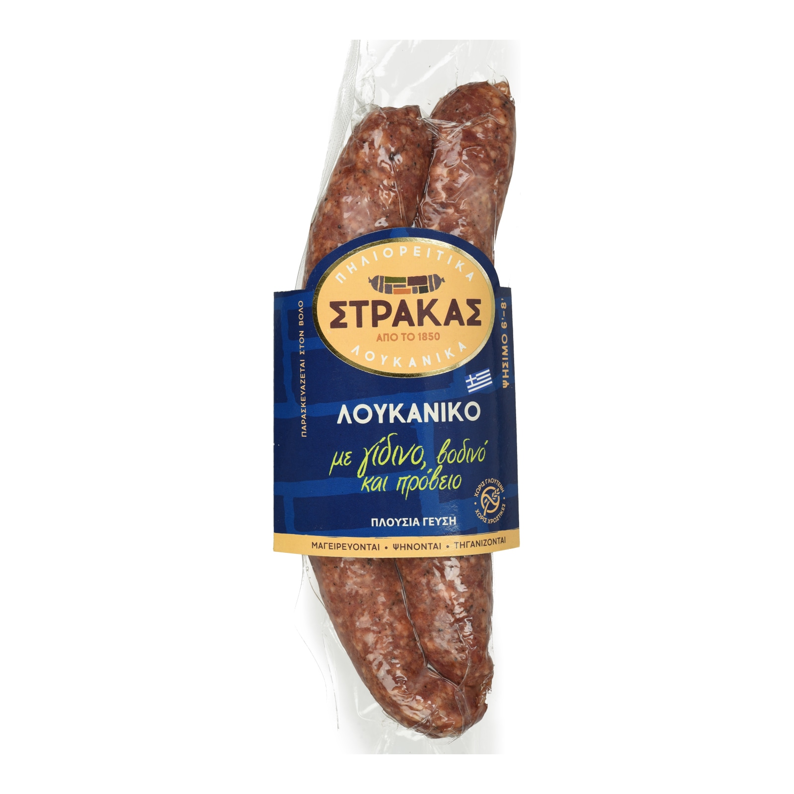ΣΤΡΑΚΑΣ Λουκάνικο Γίδινο Βοδινό και Πρόβειο 280g