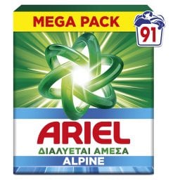 ARIEL | Σκόνη Πλυντηρίου Ρούχων Alpine 91 Μεζούρες