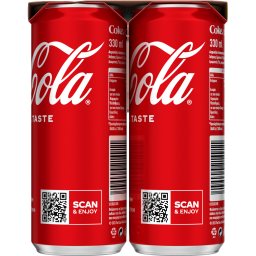 COCA COLA | Αναψυκτικό Cola Κουτί 6x330ml 5+1 Δώρο