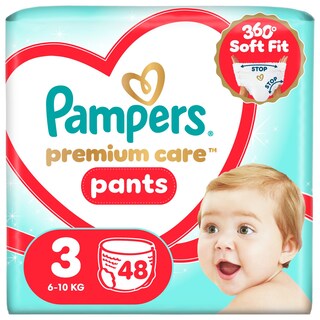 PAMPERS | Πάνες Βρακάκι Μωρού Premium Pants Νο3 48 Τεμάχια