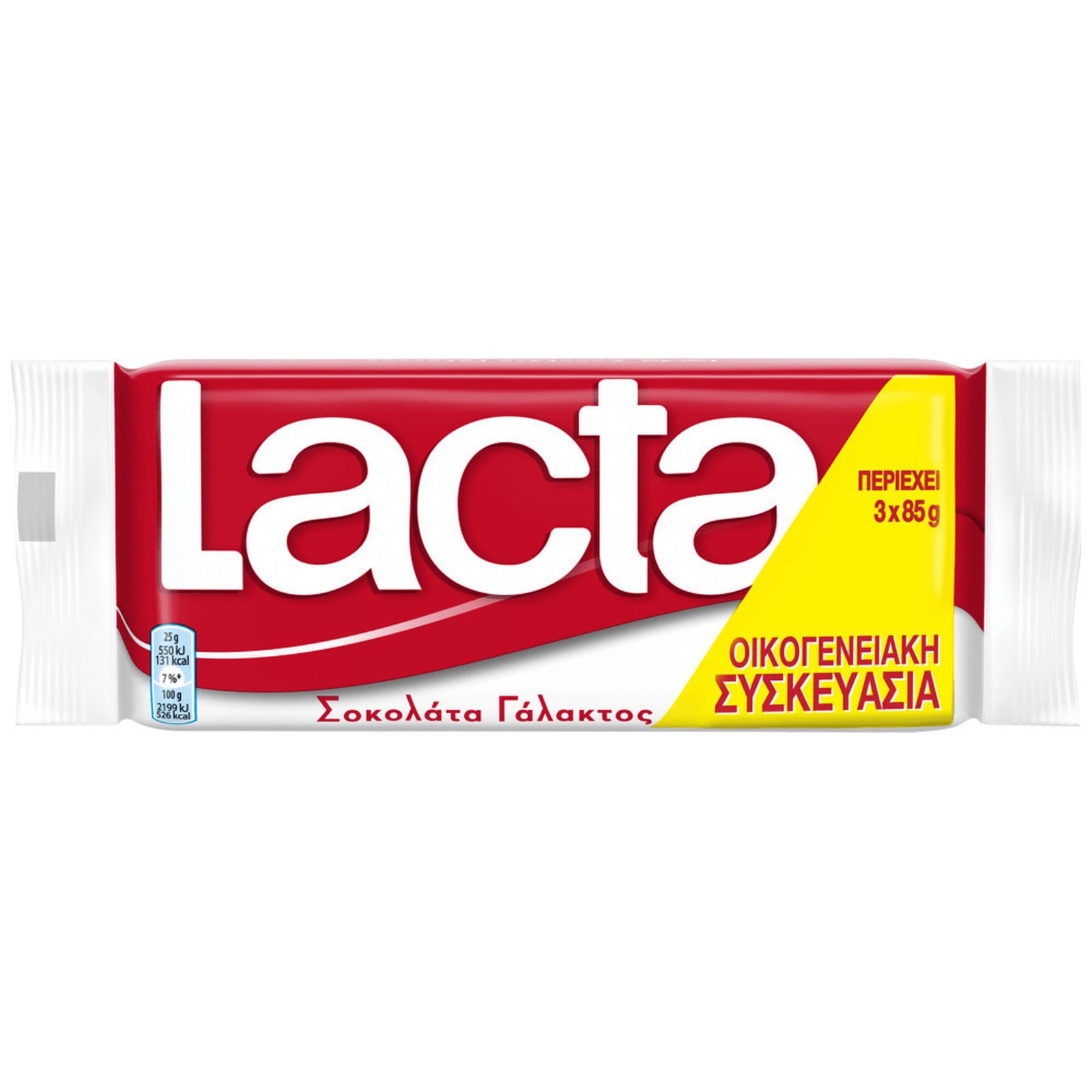 LACTA Σοκολάτα Γάλακτος 3x85g