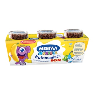 FRUTOMANIACS | Επιδόρπιο Γιαουρτιού Μπανάνα Σοκολατομπαλίτσες 3x140g