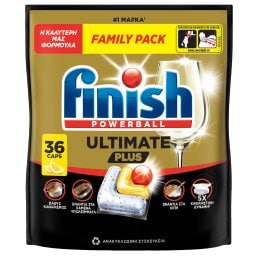 FINISH | Κάψουλες Πλυντηρίου Πιάτων Ultimate Plus Allin1 Λεμόνι 36 Τεμάχια