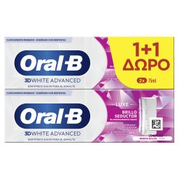 ORAL B | WHITENING ΟΒ 3DW LUXE GLAM SHINE 150 ML 75 ML GIFT