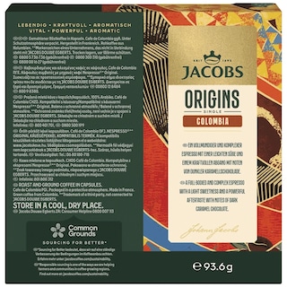 JACOBS | Κάψουλες Καφέ Espresso Origins Colombia 18x5.2g