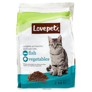 LOVEPET | Γατοτροφή Ψάρι Καρότο Λαχανικά 2kg