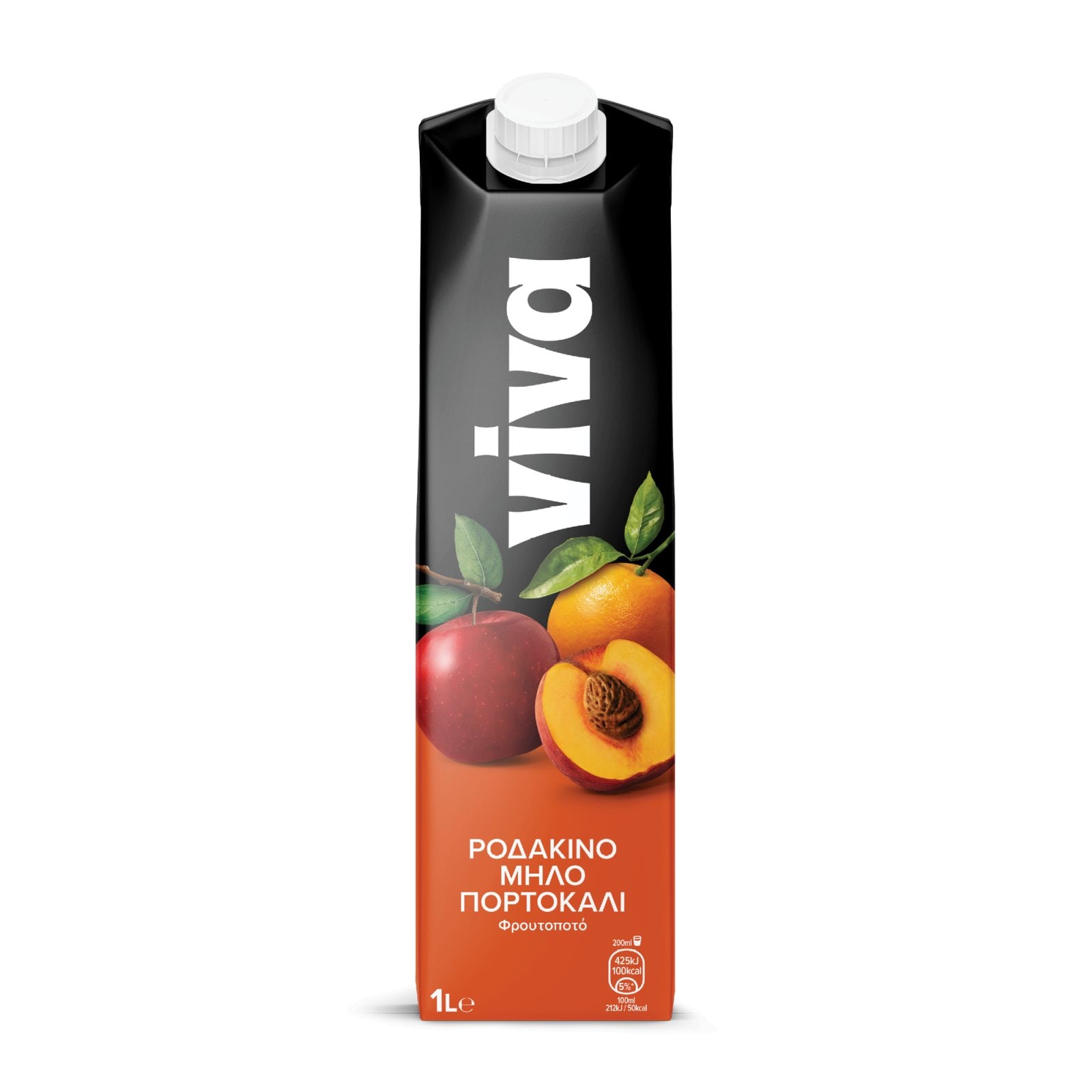 VIVA FRESH Φρουτοποτό Ροδάκινο Μήλο Πορτοκάλι 1lt