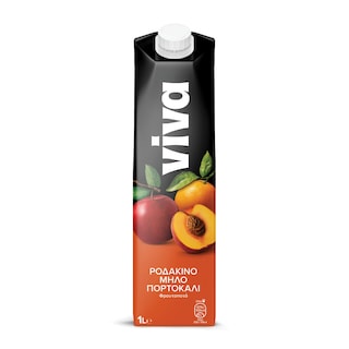 VIVA FRESH | Φρουτοποτό Ροδάκινο Μήλο Πορτοκάλι 1lt