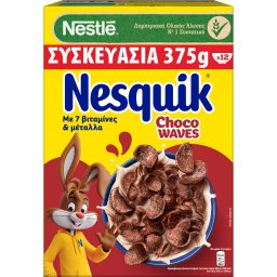NESQUIK | Δημητριακά Ολικής Άλεσης Choco Waves 375gr