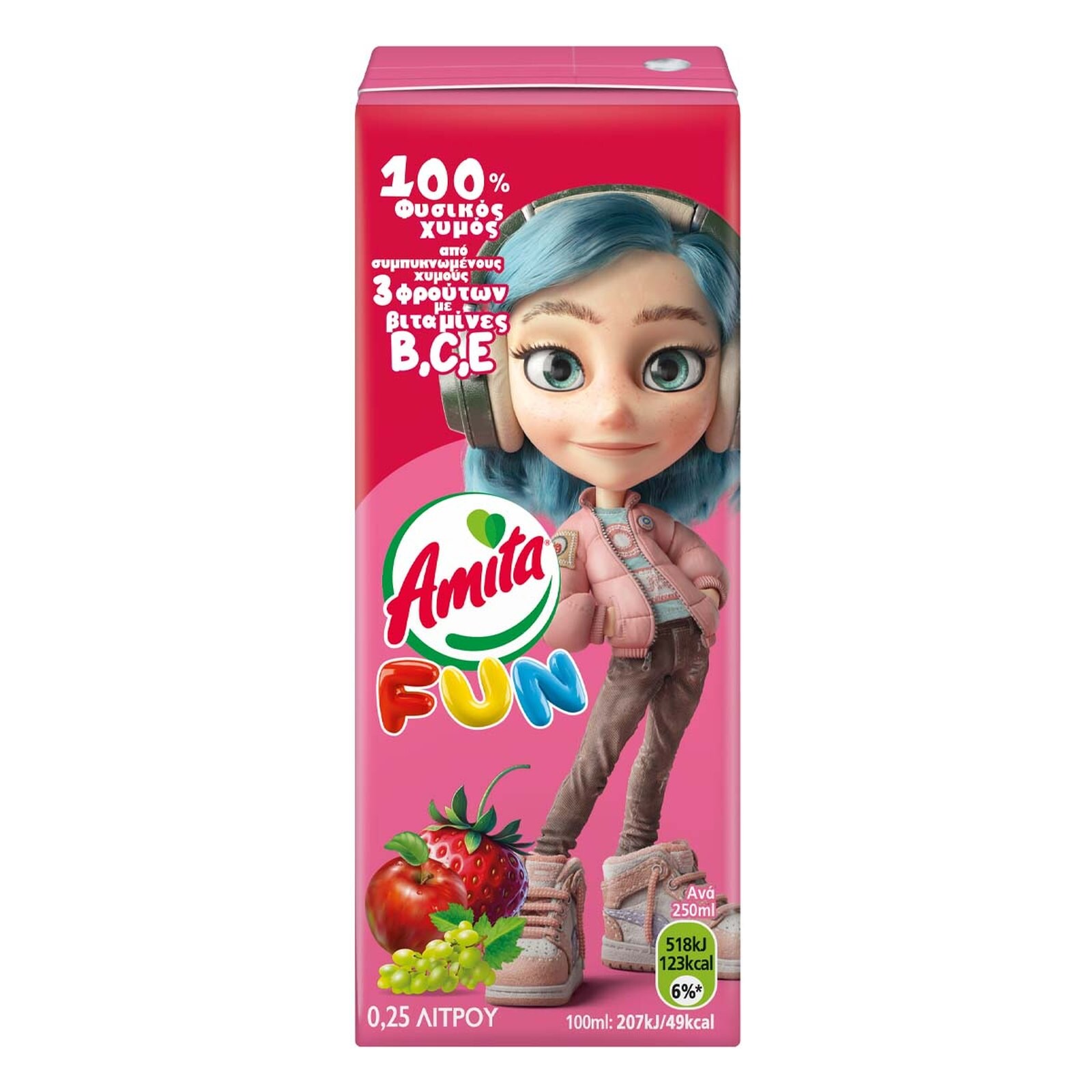 Φρουτοποτό 3 Φρούτα 250ml