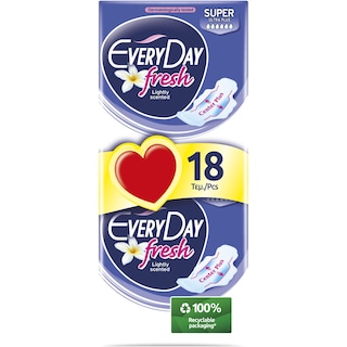 EVERY DAY | Σερβιέτες Fresh Super Ultra Plus 18 Τεμάχια