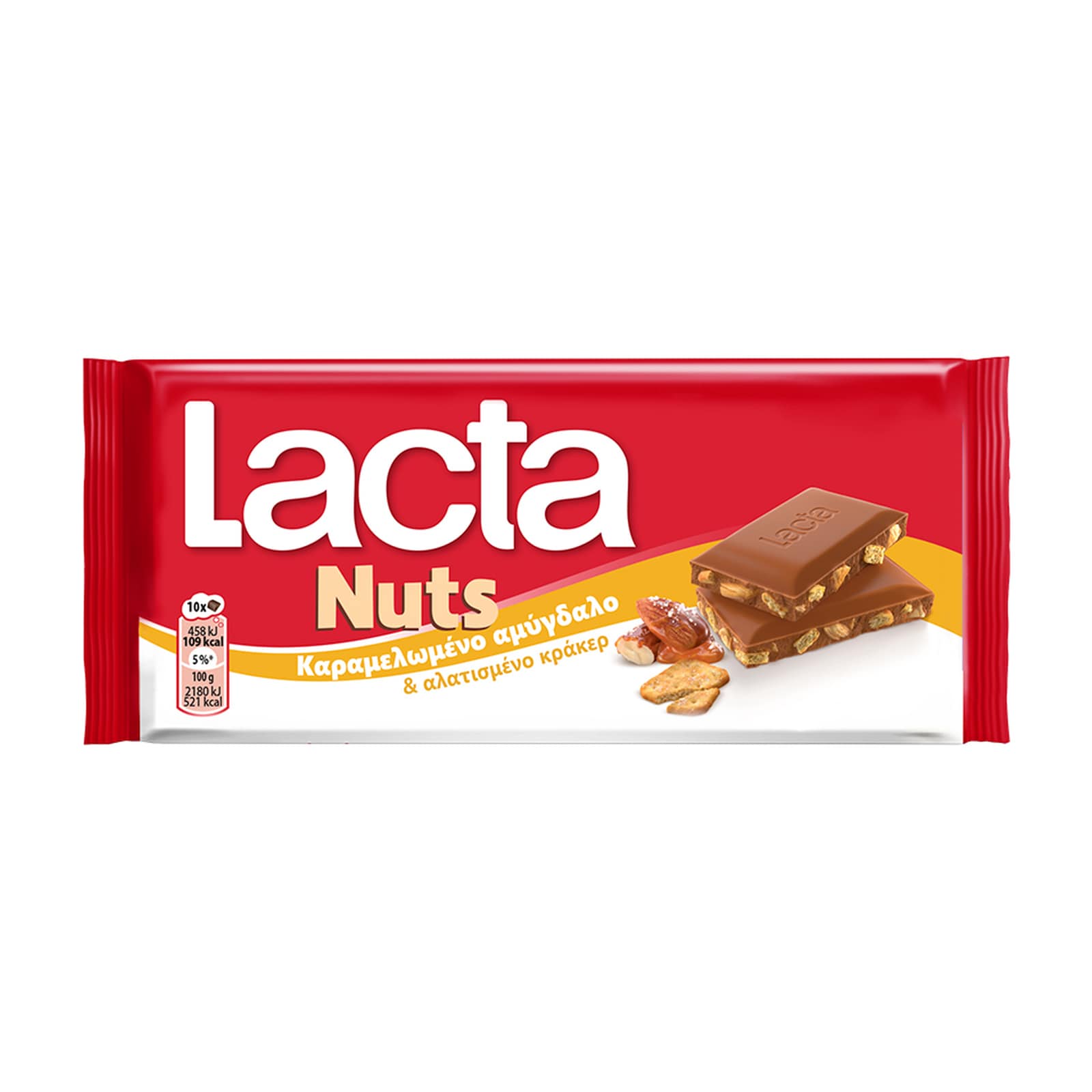LACTA Σοκολάτα Αλατισμένο Αμύγδαλο και Cracker 85g