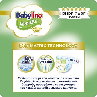 BABYLINO | Πάνες Sensitive Cotton Soft No2 192 Τεμάχια