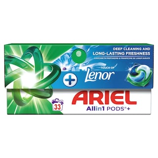 ARIEL | Kάψουλες Πλυντηρίου Ρούχων Allin1 Pods Touch of Lenor 33 Τεμάχια