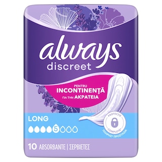 ALWAYS | DISCREET | Σερβιέτες Discreet Long 10 Τεμάχια