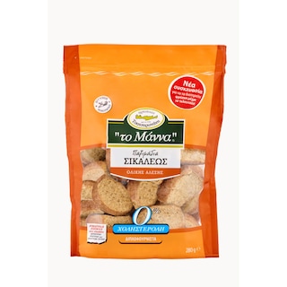 ΜΑΝΝΑ | Παξιμάδια Σικάλεως Ολικής Άλεσης 280g