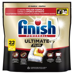 FINISH | Κάψουλες Πλυντηρίου Πιάτων Ultimate Plus Allin1 Λεμόνι 22 Τεμάχια