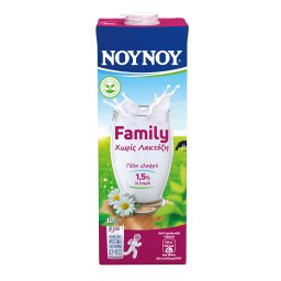 ΝΟΥΝΟΥ | FAMILY | Αγελαδινό Γάλα Υψ.Θερμικής Επεξεργασίας Χωρίς Λακτόζη 1lt