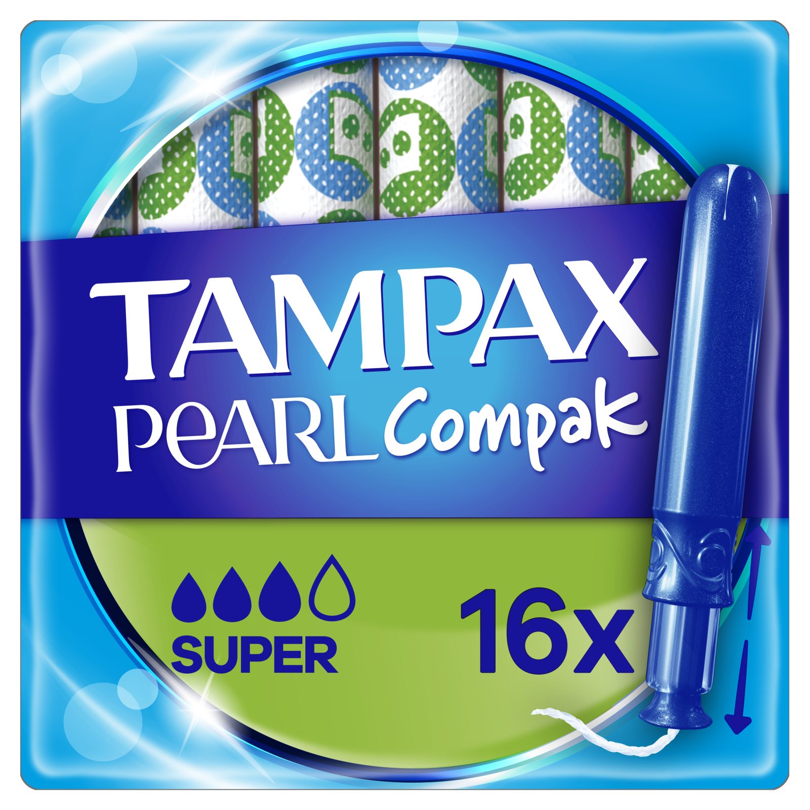 TAMPAX Ταμπόν Compak Pearl Super 16 Τεμάχια