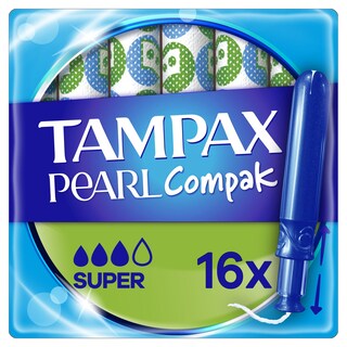 TAMPAX | Ταμπόν Compak Pearl Super 16 Τεμάχια