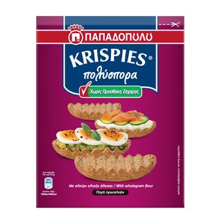 KRISPIES | Παξιμαδάκια Krispies Πολύσπορα Χωρίς Προσθήκη Ζάχαρης 200g
