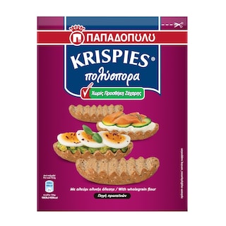 KRISPIES | Παξιμαδάκια Krispies Πολύσπορα Χωρίς Προσθήκη Ζάχαρης 200g